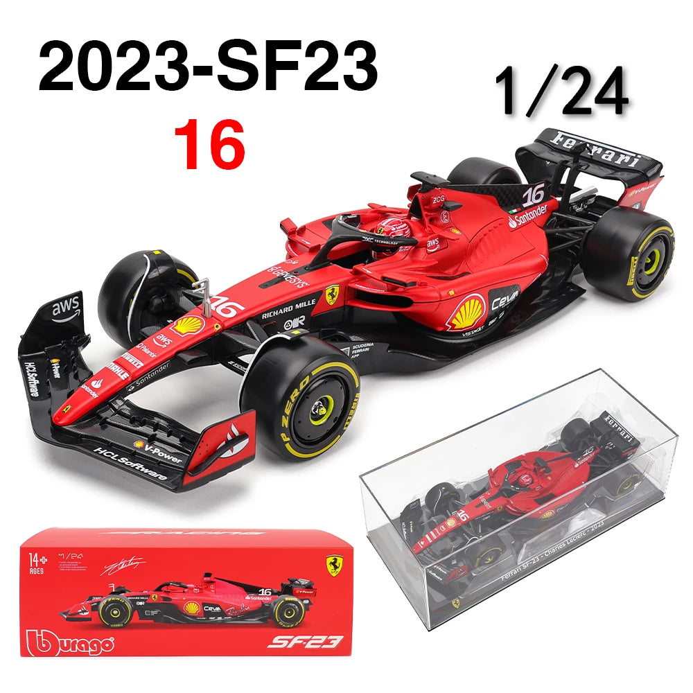 Bburago 1:24 2022~2025 F1 serie various style Mercedes-AMG W15 #44Hamilton #63George  Alloy Car Model Ferrari Red Bull McLaren