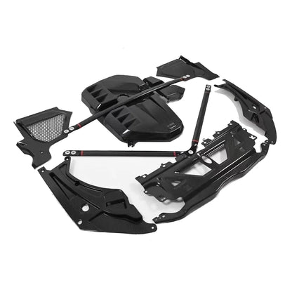 For BMW M2 M3 M4 G87 G80 G82 Genuine Dry Carbon Fiber Engine Bay Headlight Cover Lamp Eyebrow Cover Engine Bay Trim Set Body Kit