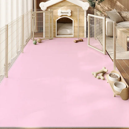 Pet Floor Mat PVC Waterproof Urine-proof Leather Carpet Solid Color Dog Enclosure Mats Large Size Rug Wipeable Kitchen Rugs 양탄자