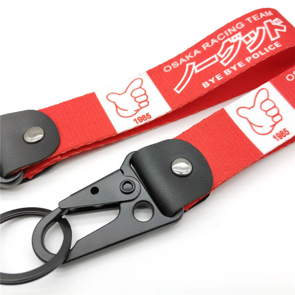 New JDM 1985 No Good Keychain Car Motorcycle Ring Car Japanese Style Key Tag Racing Auto Key Steel Spring Clip Auto Accessories