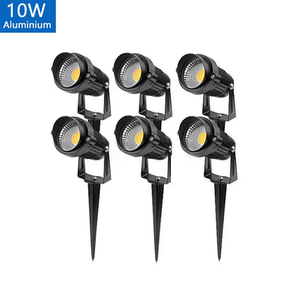 5W 10W 15W Outdoor Waterprof IP65 220V110V12V24V Spike Garden Path Green Spotlights Landscape Garden Warm White LED Lawn Lamp