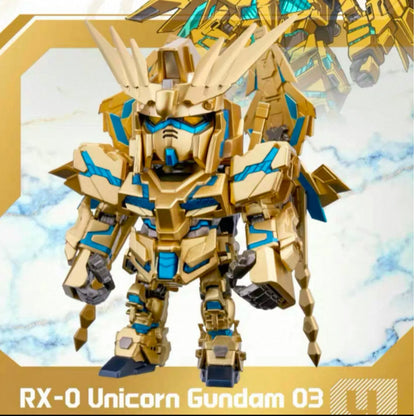 2026 Qmsv Mini Gold Team Gundam Blind Box Q Version Figure Golden Coating Hidden Style Desktop Decor Toy Gift For Gundam Fans