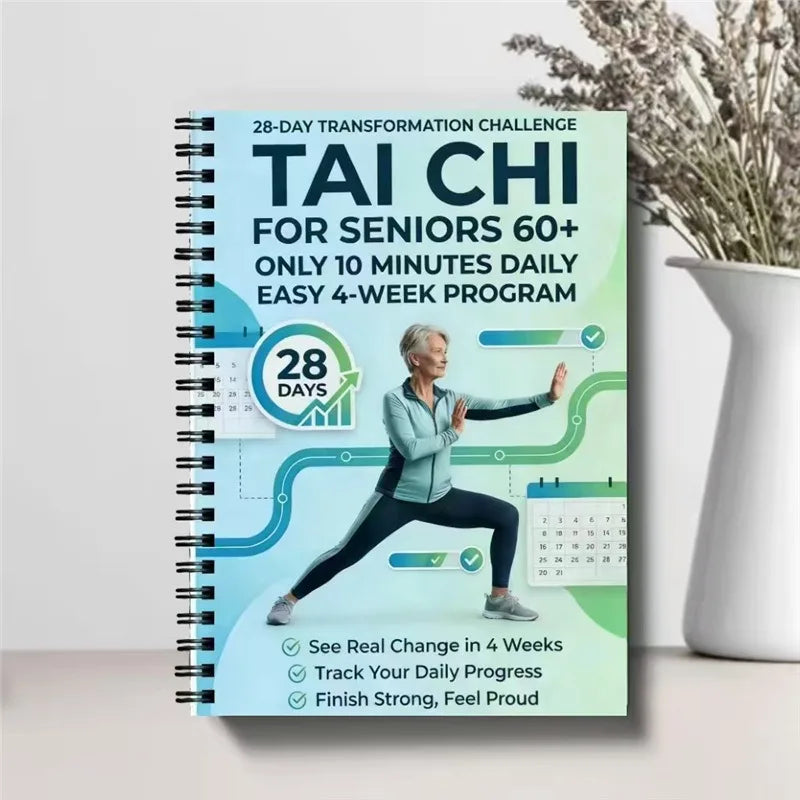 Tai Chi Fitness Books Are A Guide To Low-impact Chair Exercise for The Elderly Who Are 60+, 28 Days and 10 Minutes A Day.
