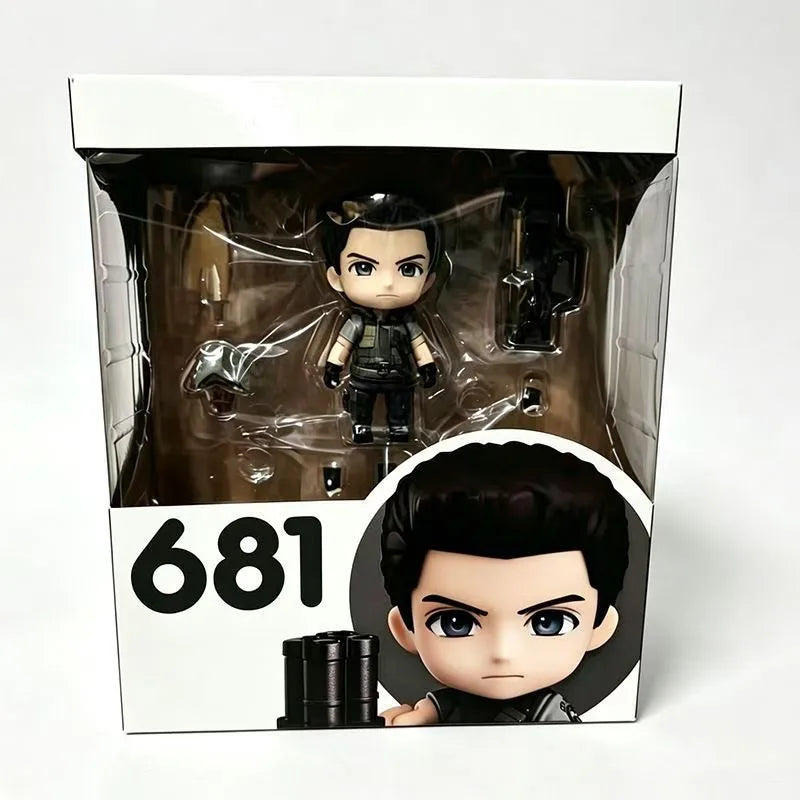 Q Version 681# Chris Redfield Resident Evil Posable Changeable Face Action Figure Exquisite Collectible Model Toy Ornament Gift