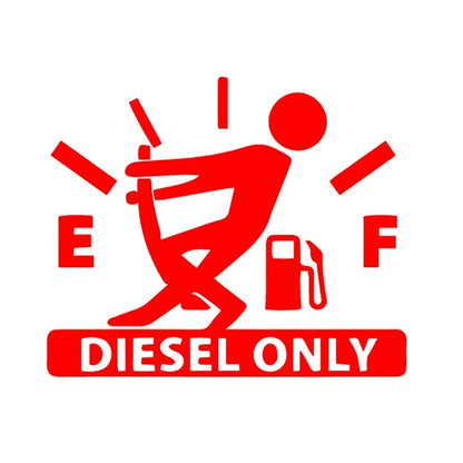 Car Stickers Vinyl Decal Fuel Refill DIESEL ONLY Motorcycle Decorative Accessories Creative
