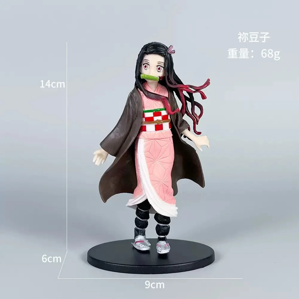 Demon Slayer Love Pillar Mitsuri Kanroji Tanjiro Figurine Friendship Outfit Model Display Cute Fun Gift for Friends