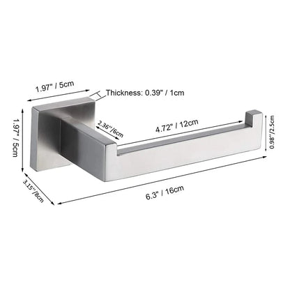 304 Stainless Steel Bathroom Accessories 1 Piece Matte Black Toilet Paper Holder Wall Mounted Tissue Roll Hanger Bathroom