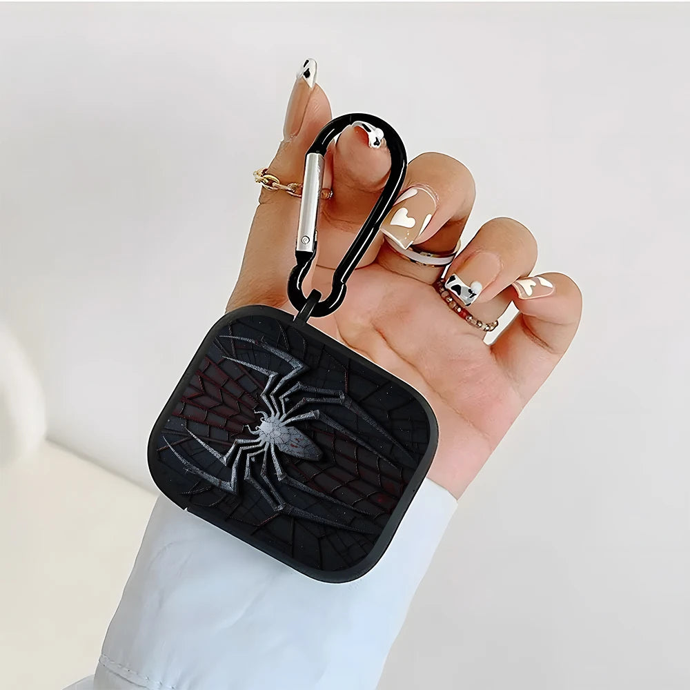 Cool Spider Pattern Silicone Tpu Earphone Case For AirPods Pro3/Pro2/Pro Earbuds Case For AirPods 1/2/3/4 Shockproof Soft Cover