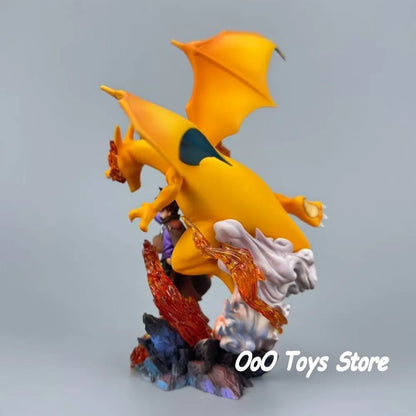 Anime Pokemen Figure Charizard Gary Oak Action Figures Pvc Statue Desktop Ornamen Collection Model Toys Gifts 17cm