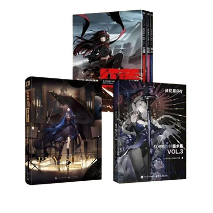 5 Books Punishing Gray Raven Official Art Collection VOL2+3+Interlude VOL1 Comic Books Art Illustrations Game Artbook