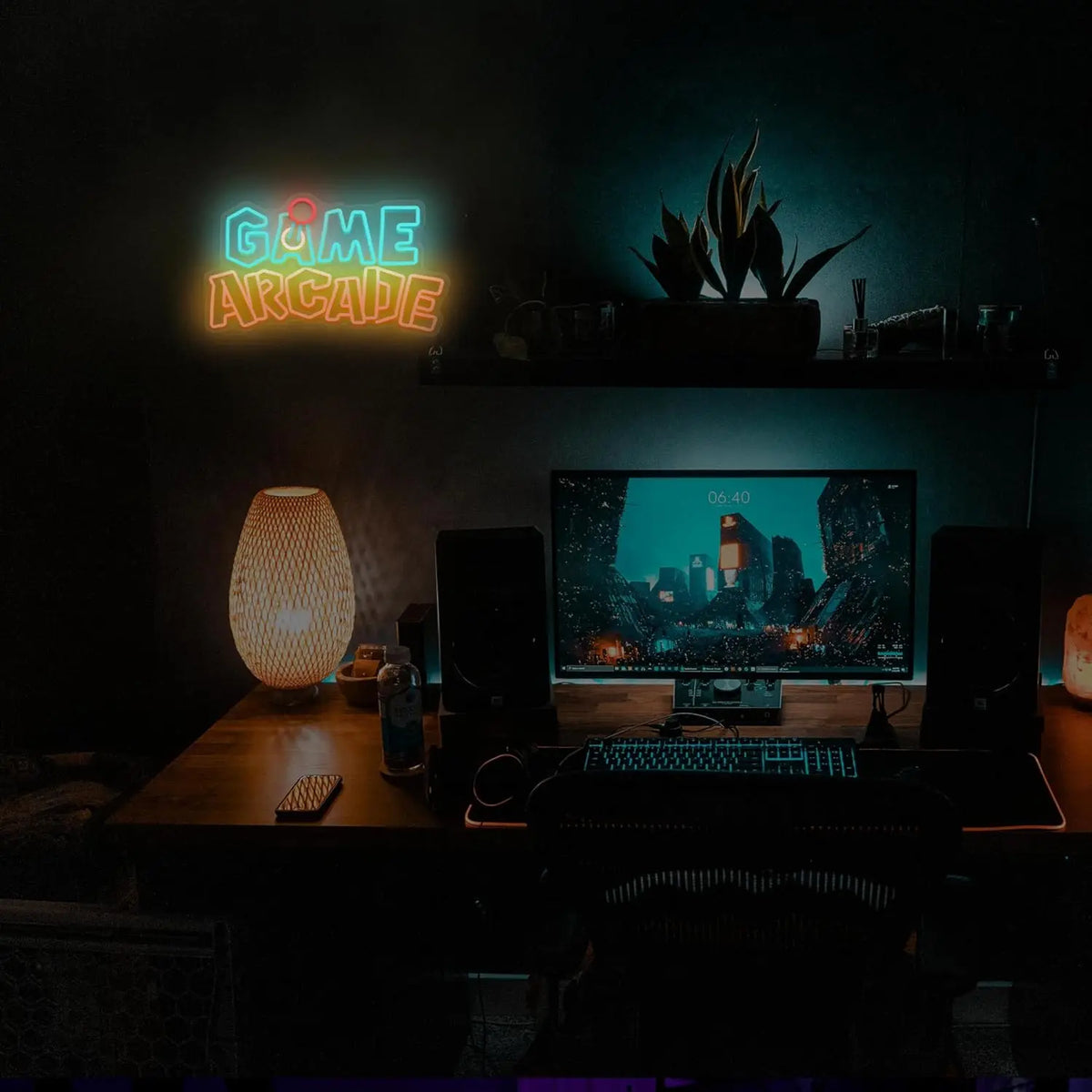 Arcade Gamer Decor Game Arcade Neon Sign USB Powered LED Neon Light for Teen Boy Room Bedroom Wall Decor Decor Man Cave