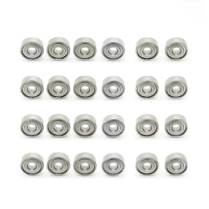 24Pcs Mini 4WD 620 Double Sealed Ball Bearing 2*6*2 Common to All 4WD Chassis