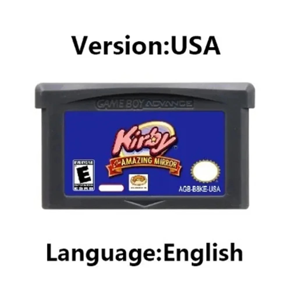 USA/EUR 32-Bit Video Game GBA Kirby Game Cartridge Console Card Amazing Mirror Nightmare in Dream Land for GBA NDS
