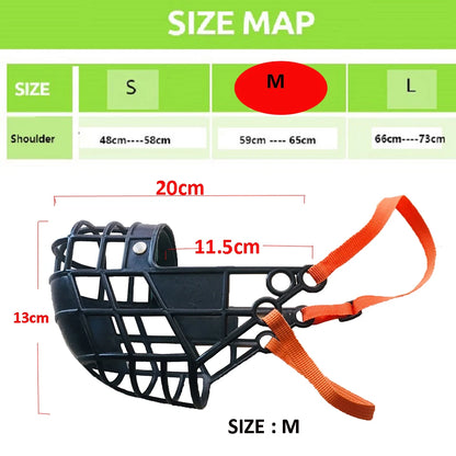 Adjustable Dog Muzzle Plastic Mask Anti-Barking Bite Mouth Cover Greyhound Gree Whippet Basket Muzzle Pet Supplies with S/M/L