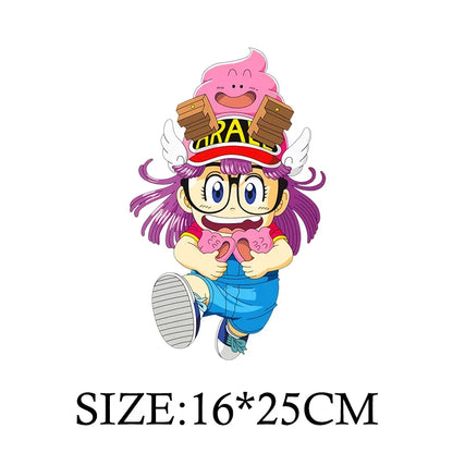 Anime Arale Dr Slump Cartoon Patches for Clothes Heat Transfer Thermal Vynil Stickers DIY T shirt Iron on for Women Appliqued