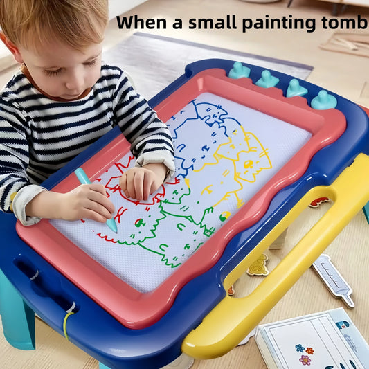 Baby colored magnetic drawing board super large children's toy graffiti erasable drawing writing board magnetic suction early ed