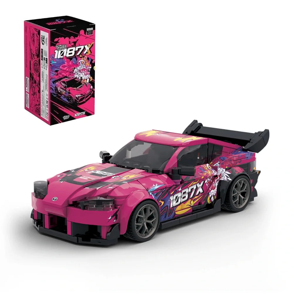 Technical MOC 1087X Drift Vehicle Building Blocks City Champion Racing Sports Car Model Collect Toy Christmas Gift for Kid Adult