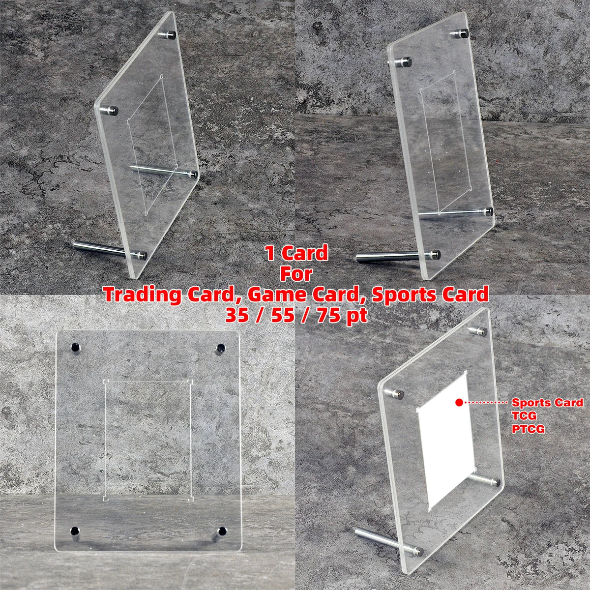 Desktop Display Stand 2/3/4/5/6/8/9/10/12 Cards Holder 35/55/75pt for Pokemon NBA Sports MTG Trading PTCG One Piece TCG F1 Card