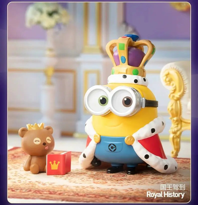 Original POP MART Minions Bedtime Stories By Bob And Tim Series Blind Box Anime Figure Mystery Box Desktop Toy Surprise Fan Gift