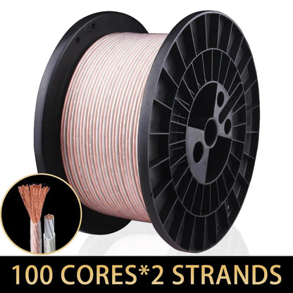 DIY HIFI Oxygen-Free Pure Copper Speaker Cable OFC Audio Wire for Car Home Theater KTV DJ-Car Audio Speaker Wire