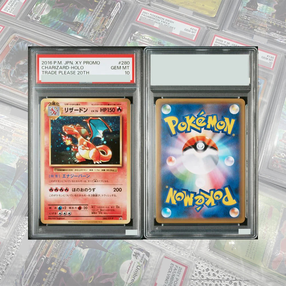 DIY PROXY PTCG GRADED COLLECTION CARD 20TH ANNIV-1ST ED. SERIES MEW-HOLO CHARIZARD-HOLO MEWTWO-HOLO CARD GEM MT10 CHILD GIFTS