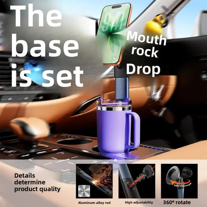 Multifunctional Universal ABS Retractable Cup Holder Bracket Car Rod Flat Bracket for Vehicle Interior Organization