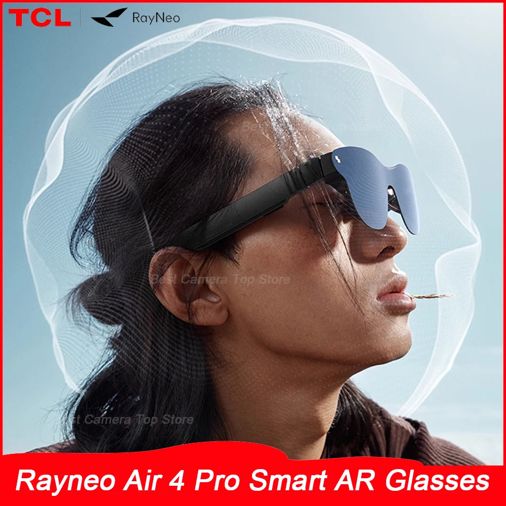 Rayneo Air 4/4 Pro AR Glasses 4K Video, HDR10, 135" Virtual Screen, Head-Mounted XR Support, Bluetooth, DP Compatible