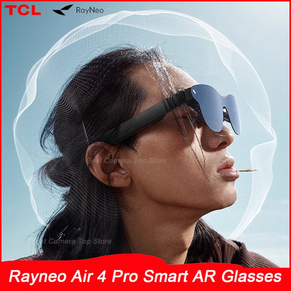 Rayneo Air 4/4 Pro AR Glasses 4K Video, HDR10, 135" Virtual Screen, Head-Mounted XR Support, Bluetooth, DP Compatible