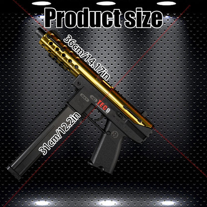 High-performance TEC-9 Gel Ball Toy Gun Orbeez Launcher, Modular Battery, Electric Pre-loading Magazine, No Bullets