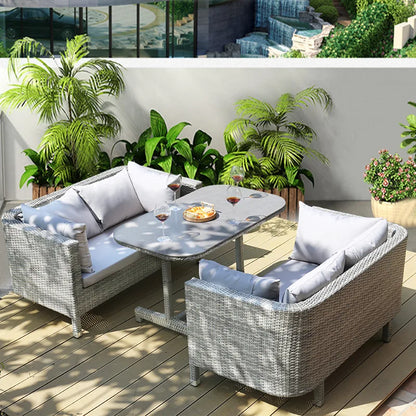 Outdoor Sofa Leisure Set, Garden Terrace Chair, Courtyard Balcony Double , -Woven Outdoor Imitation Rattan Sofa