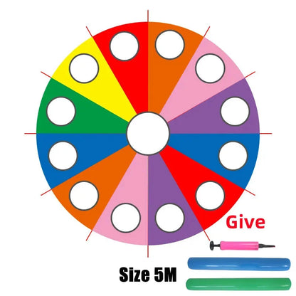 Rainbow Parachute Knock Gopher Multiplayer Interactive Hide Seek Outdoor Children Group Game Leisure Party Toy Gift Adults kids