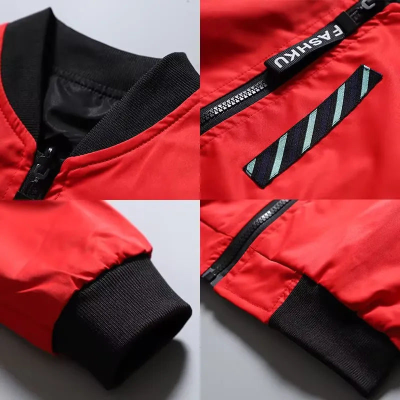 Teen Boys Double Sided Wear Bomber Jacket 2026 Spring Autumn Children Handsome Zipper Coat Fashion Kids Clothing for Ages 4-14