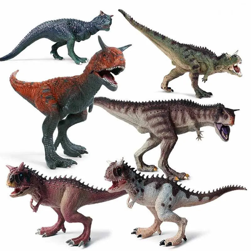 Simulation Jurassic World Carnotaurus Dinosaur Figure Solid Realistic Horned Bull Dinosaur Model PVC Animal Figurines Cognitive