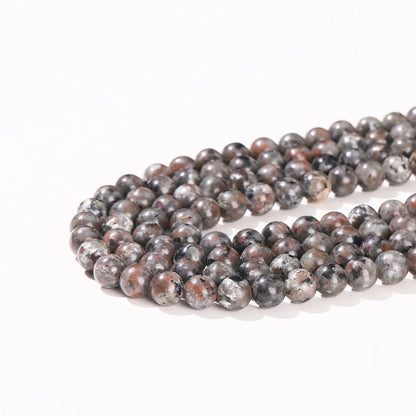 Natural Flame Stone Beads Yooperlite Fire Sodalite Round Loose Spacer Bead for Jewelry Making DIY Bracelet Necklace Accessory
