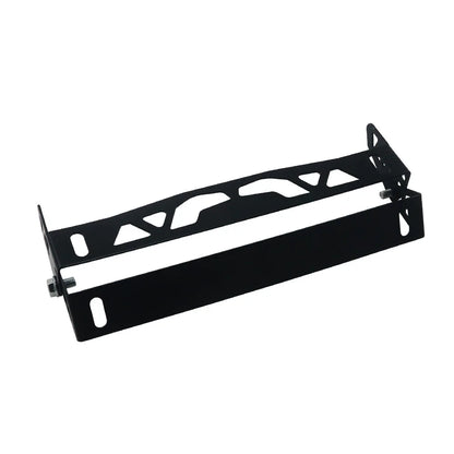 UNIVERSAL ADJUSTABLE JDM LICENSE PLATE HOLDER FRAME TILT RELOCATOR BRACKET BLACK
