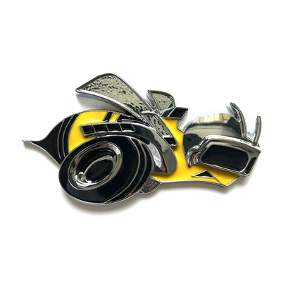 Metal yellow honey bee car logo is suitable for car sticker decal decorative accessories at the rear of the trunk of the car