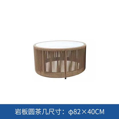 YFY  outdoor rattan sofa courtyard open-air hotel leisure dining chair garden waterproof coffee table combination