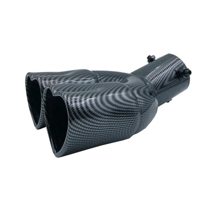 Car heart-shaped double row single row color car tail throat thickened stainless steel love bake blue exhaust pipe