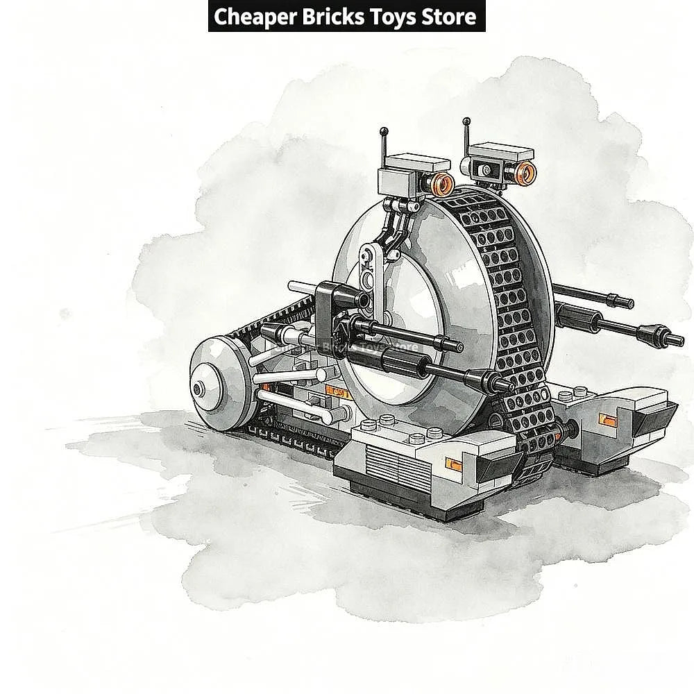Popular Value Moc Space Vehicle Building Block Creative DIY Driod  Assembly Toy Gift for Friends