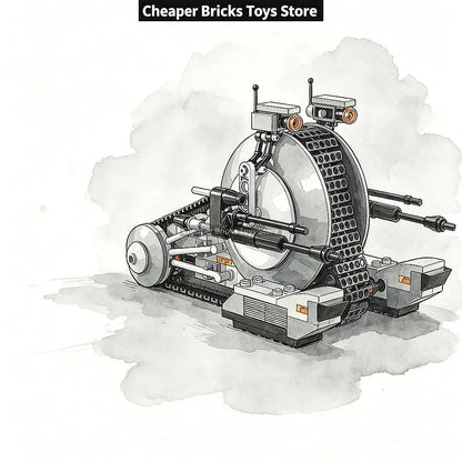 Popular Value Moc Space Vehicle Building Block Creative DIY Driod  Assembly Toy Gift for Friends