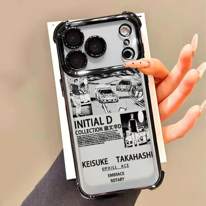Initial D Car Anime Phone Case for iPhone 16e 17 Air 16 15 14 Plus 13 12 11 Pro Max Clear Cover