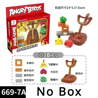Angry Bird Action Figure Battle Red Black Chuck Bomb Matilda Terence Birds Fighting Blocks Slingshot Construction Kids Game Toy