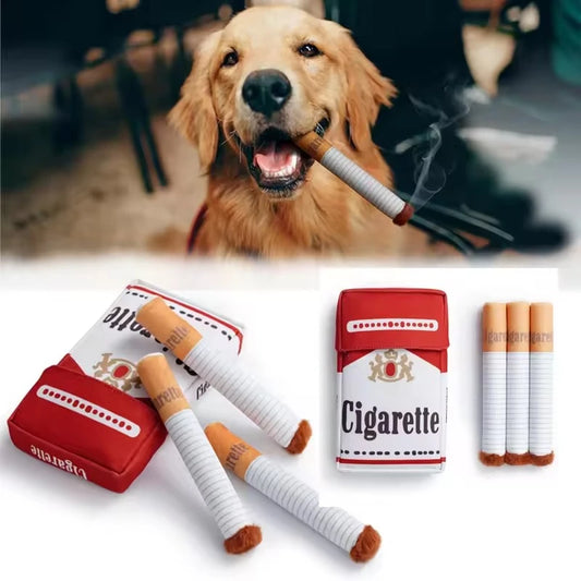 Simulated Cigarette Dog Toys Plush Dog Chew Toys Funny Interactive Sound Puppy Toy Creative Dog Squeak Toys Pet Products