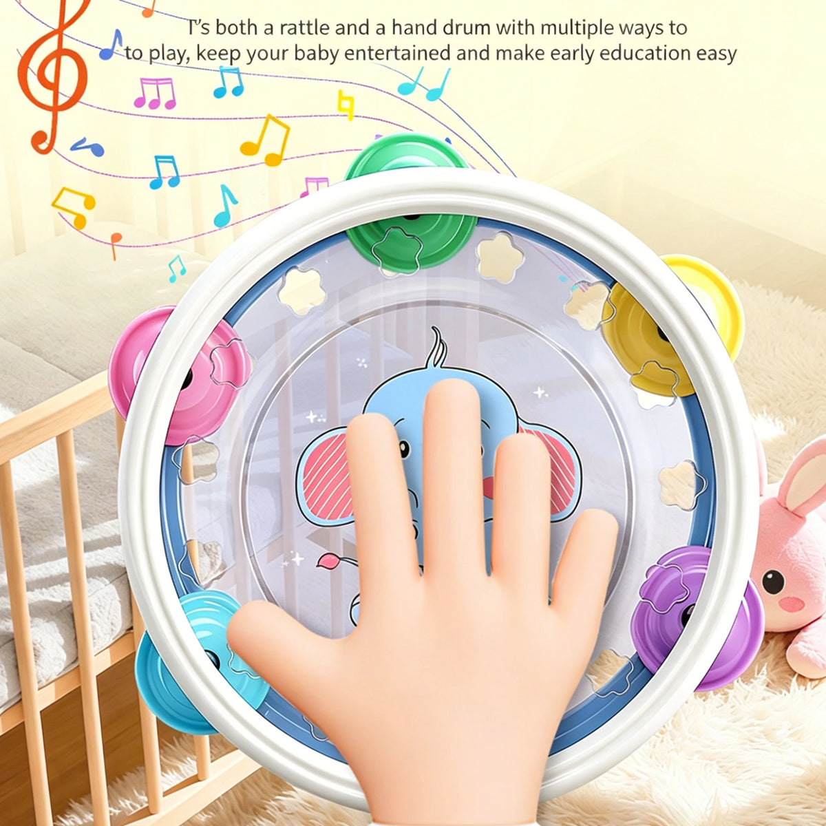 Baby toys, hand-held drums, percussion instruments, baby hand-held tambourines