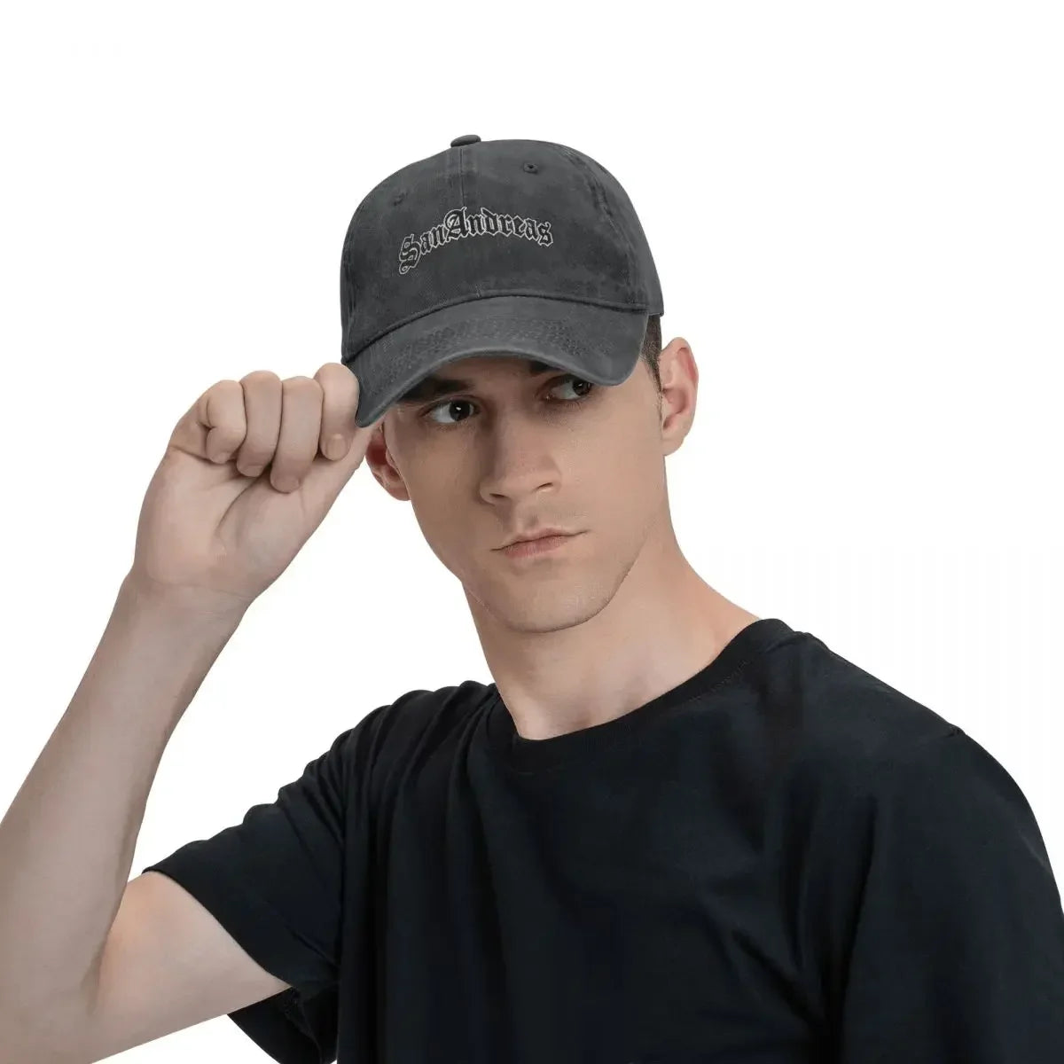 Classic GTA San Andreas Logo Baseball Cap Unisex Style Distressed Denim Sun Cap Outdoor Running Golf Adjustable Caps Hat