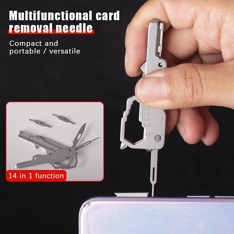 .1/2Pcs  Multifunctional Folding Screwdriver Tool Keychain Portable Mini Emergency Repair Tools Home Use Outdoor EDC Multi-tools