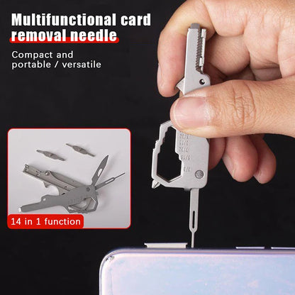 .1/2Pcs  Multifunctional Folding Screwdriver Tool Keychain Portable Mini Emergency Repair Tools Home Use Outdoor EDC Multi-tools