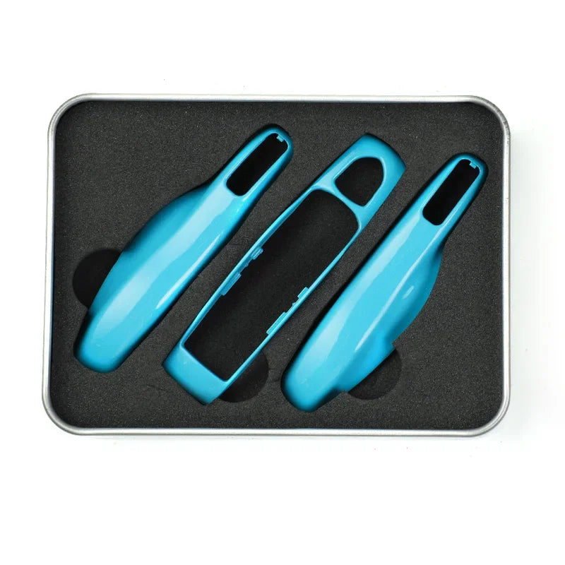 Car Smart Remote Key Case Fob Covers Set Shell For Porsche Panamera Spyder Carrera Macan Boxster Cayman Cayenne 911 970 981 991