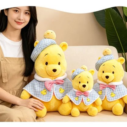 Sitting Winnie The Pooh Plush Doll Cute Pooh Bear Stuffed Toy Soft Fluffy Cartoon Animal Plushie Home Decor Birthday Gift Doll