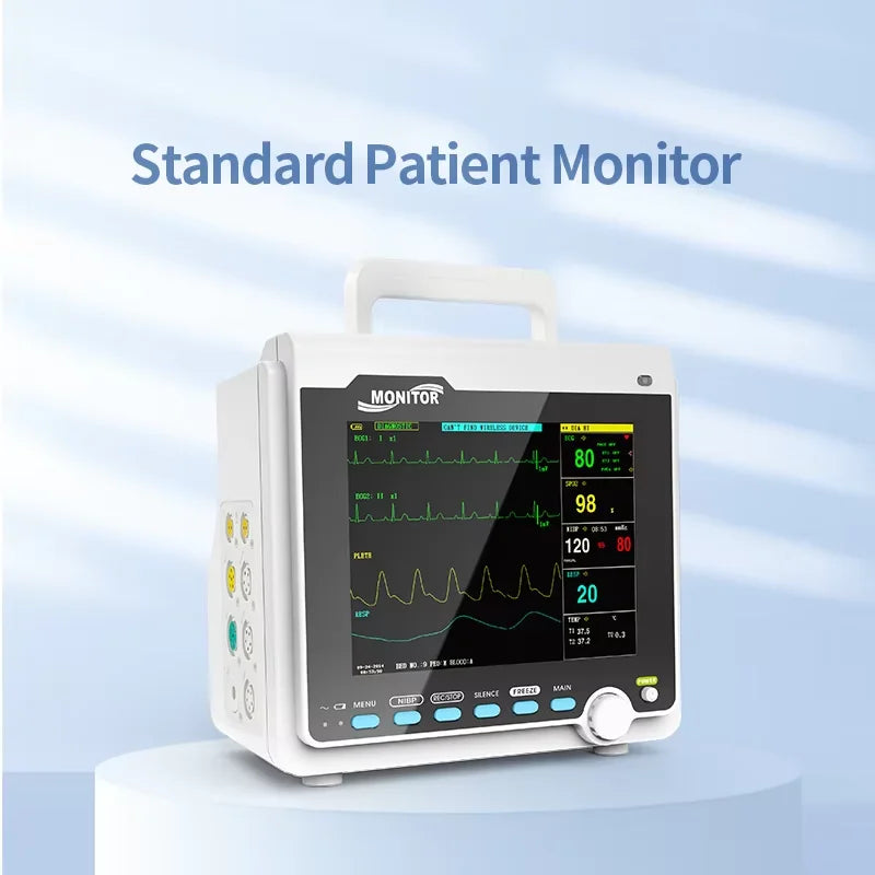 CONTEC Portable Patient Monitor Human/Veterinary  8" Vital Sign Monitor ECG NIBP RESP SPO2 PR TEMP (Printer&Etco2 Option)
